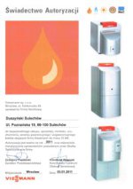 wiadectwo autoryzacji firmy Viessmann